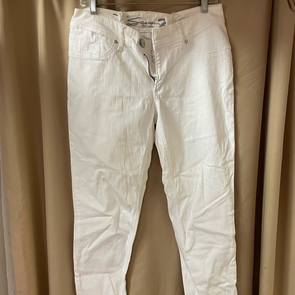 Straight leg white jeans size 10 brand Seven7 - Picture 1 of 9